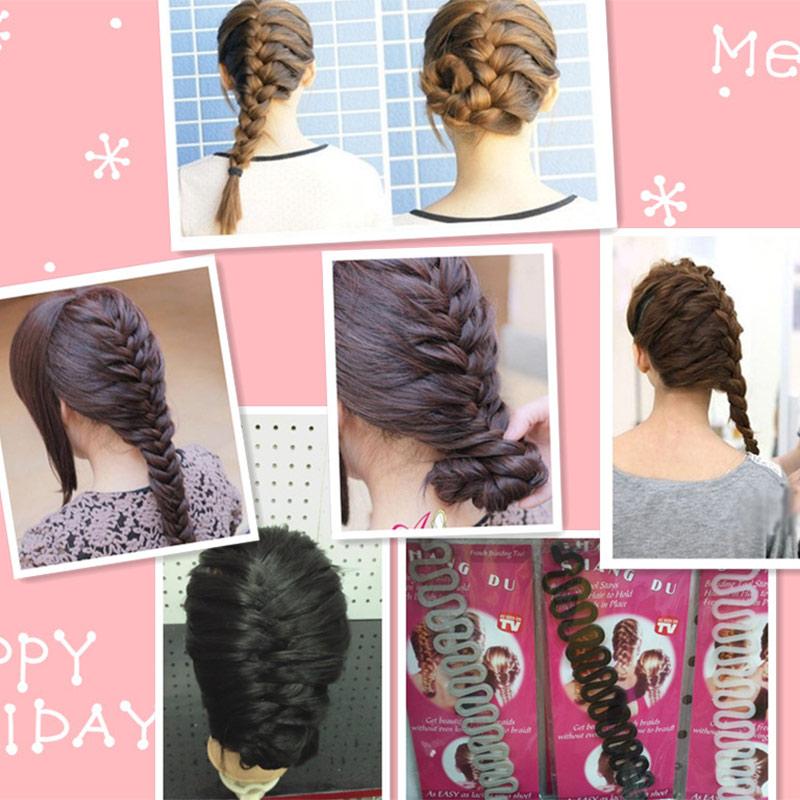 Finished braided ponytail created with spiral tool
