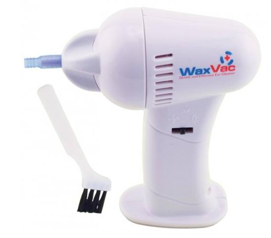 WaxVac branded unit with blue tube attachment and black cleaning brush