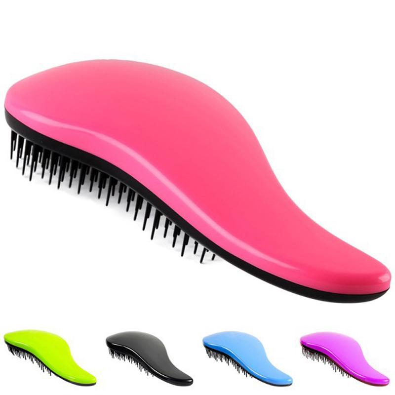 Close view of dense black flexible detangling bristles