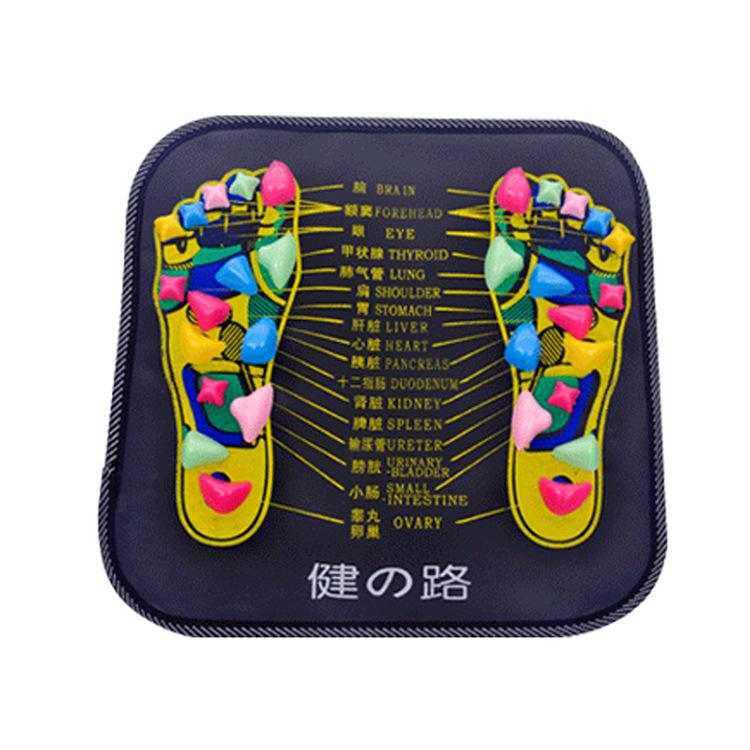 Clean flat-lay showing color-coded acupressure nodes and anatomical organ labels