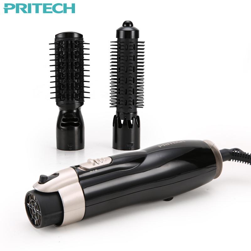 Two round brush attachments showing interchangeable styling options