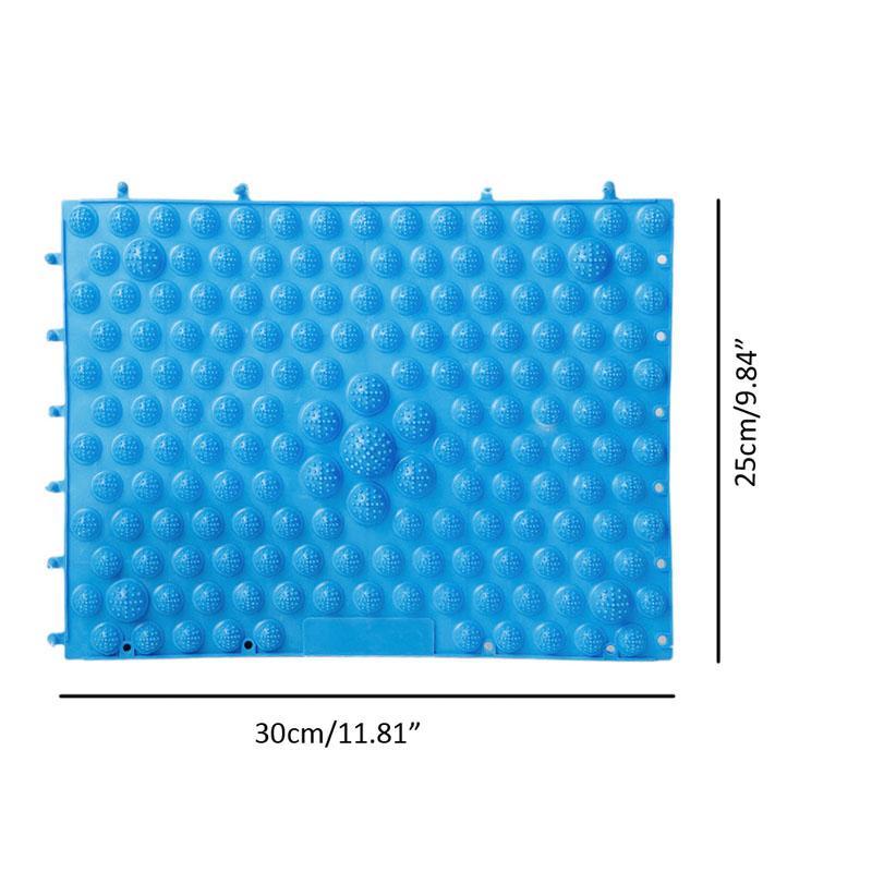 Blue massage pad with measurement marks showing 30cm width and 25cm height