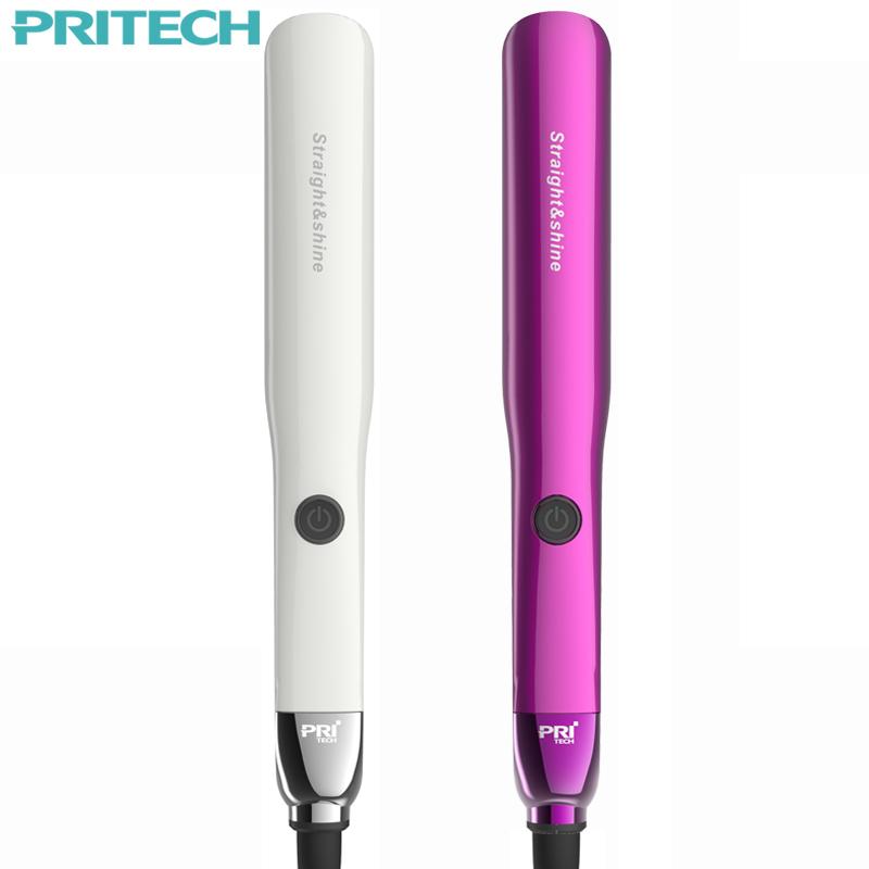 White and purple slim straighteners with cords