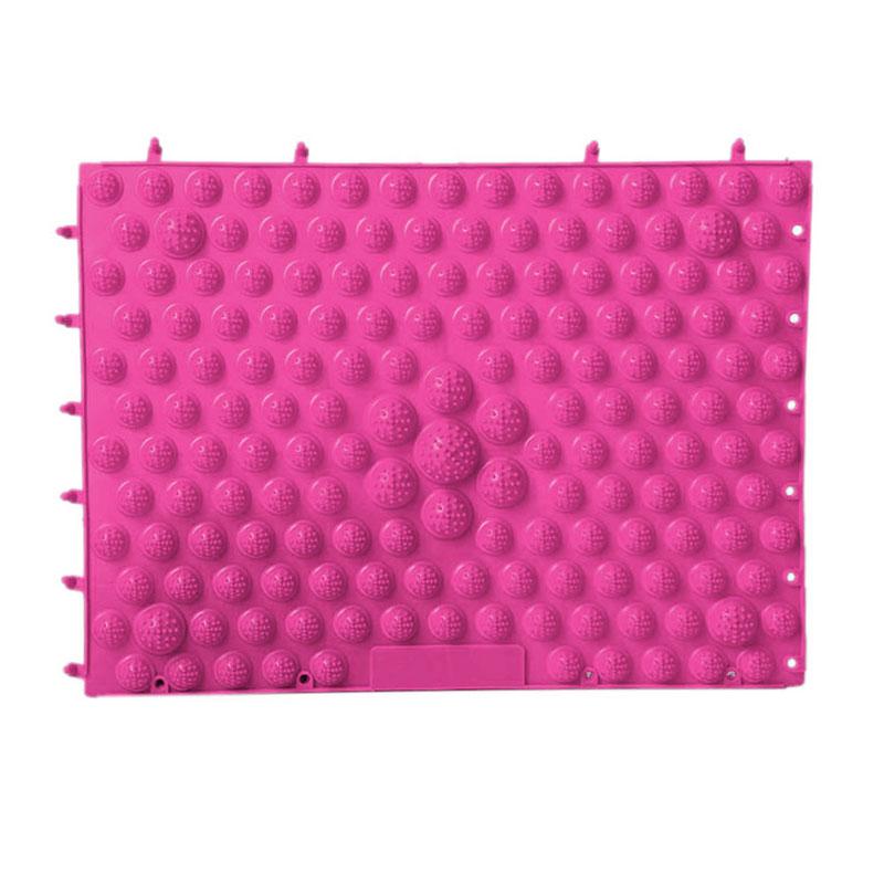 Hot pink massage pad with connector tabs highlighted