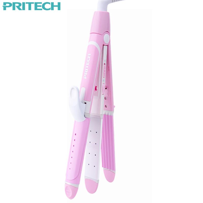 Closed pink multi-styler with cord and slide control