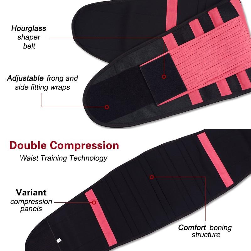 Technical diagram of waist trainer construction with double compression and boning