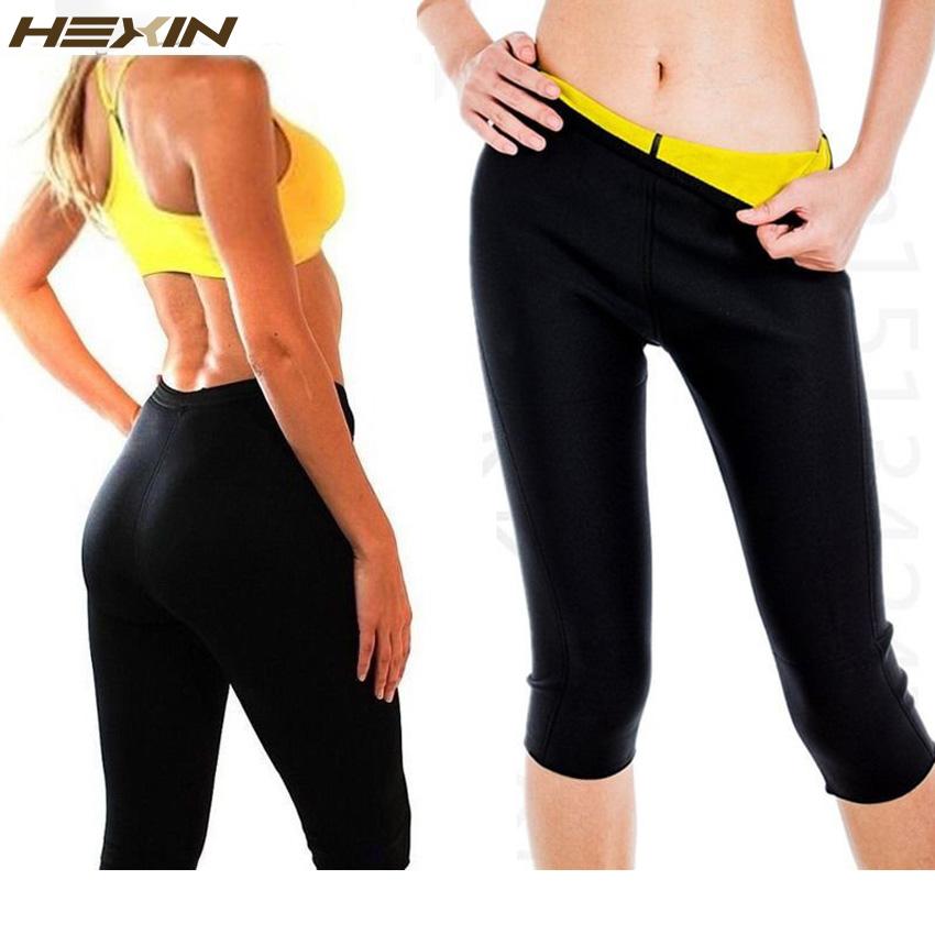 Split view of women wearing black capri pants, front and back perspectives, hands on waist showing dramatic waist contouring
