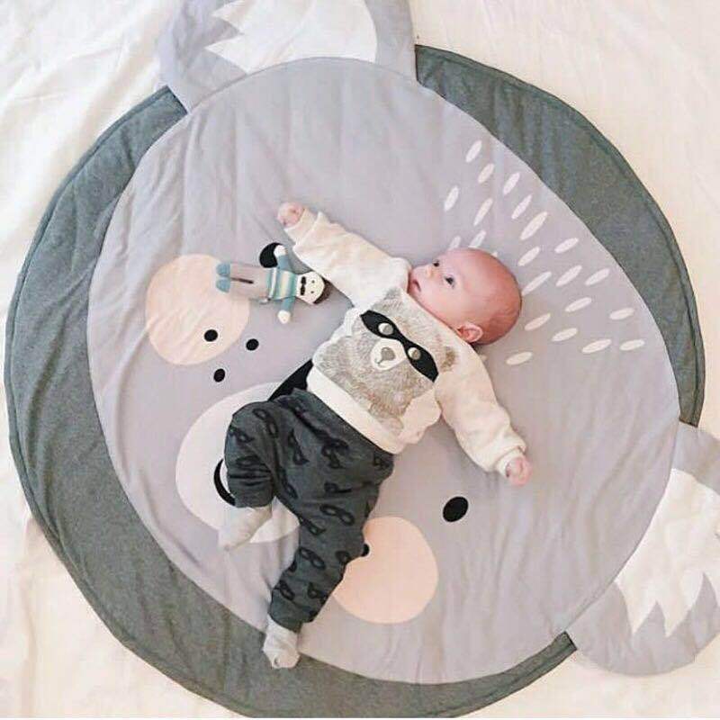 90CM Kids Play Game Mats Round Carpet Rugs Mat Cotton Swan Crawling Blanket Floor Carpet Toys Room