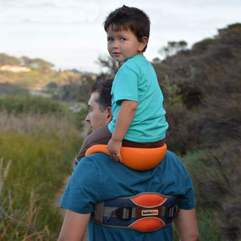 Toddler Hands-Free Shoulder Carrier with Cushioned Hip Seat Nylon Ankle Straps Child Rider Infant