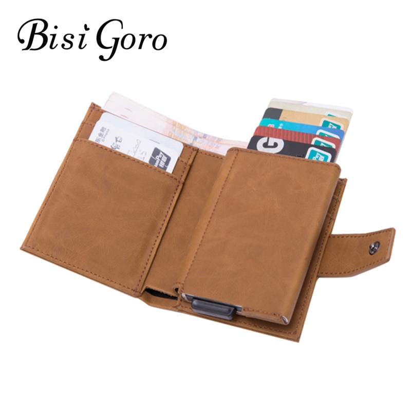 RFID Card Holder And Minimalist Wallet Metal Men Women Single Box Aluminium Blocking Holder for