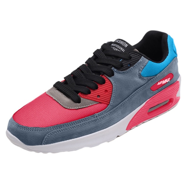 Men Running Shoes Lightweight Air Mesh Man Sneakers Skid-Proof Lace-up Round-Toe Outdoor Sport Shoes image 3