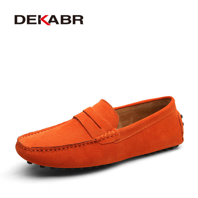Moccasins Men Loafers High Quality Genuine Leather Shoes Men Flats Lightweight Driving Shoes image 13