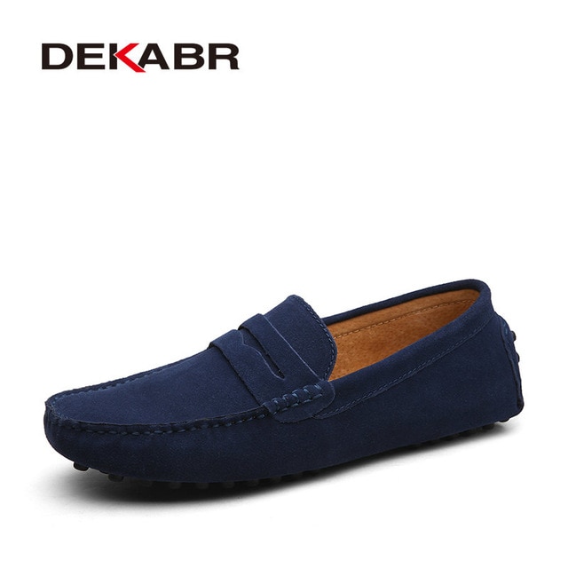 Moccasins Men Loafers High Quality Genuine Leather Shoes Men Flats Lightweight Driving Shoes image 16