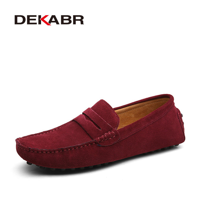 Moccasins Men Loafers High Quality Genuine Leather Shoes Men Flats Lightweight Driving Shoes image 12