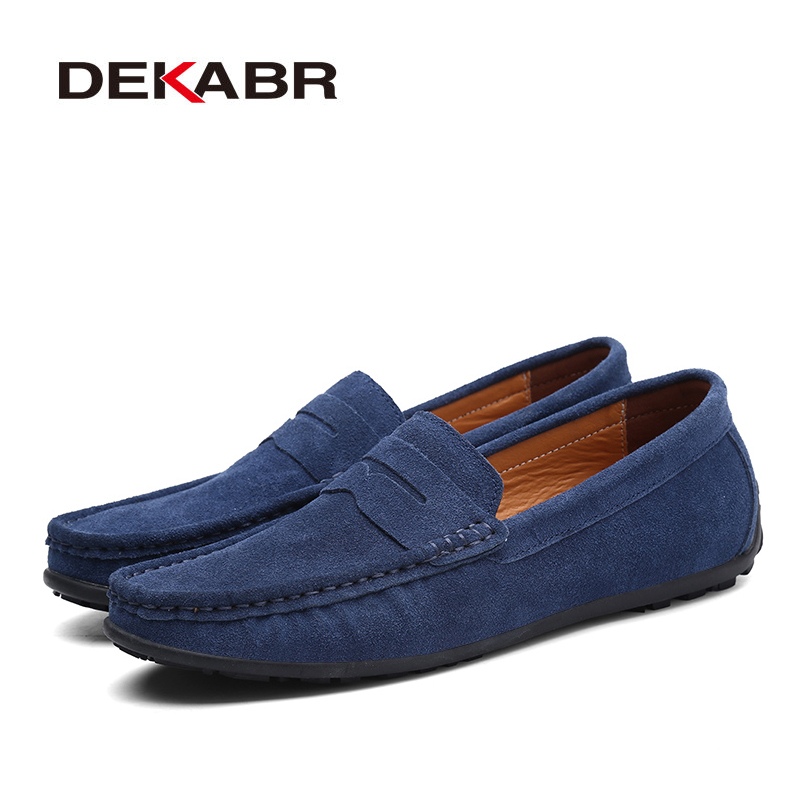 Moccasins Men Loafers High Quality Genuine Leather Shoes Men Flats Lightweight Driving Shoes image 21