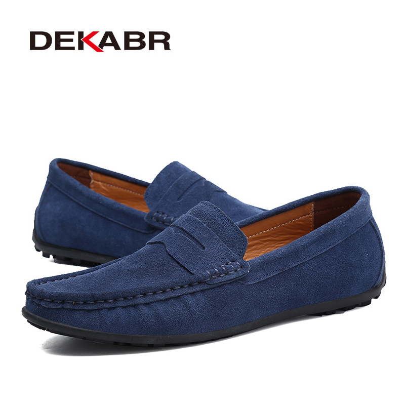 Moccasins Men Loafers High Quality Genuine Leather Shoes Men Flats Lightweight Driving Shoes image 20
