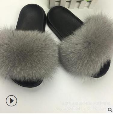 Faux Fur Slippers Women image 7