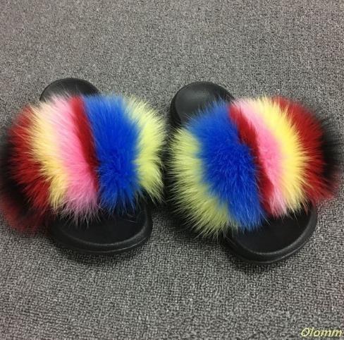 Faux Fur Slippers Women image 10