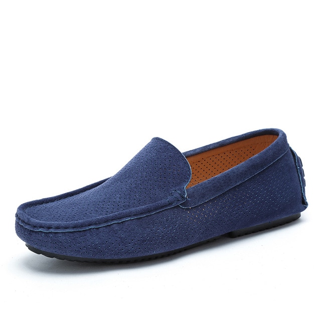 Summer Men Loafers Genuine Leather Casual Shoes Slip On Driving Shoes image 5