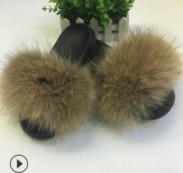 Faux Fur Slippers Women image 6
