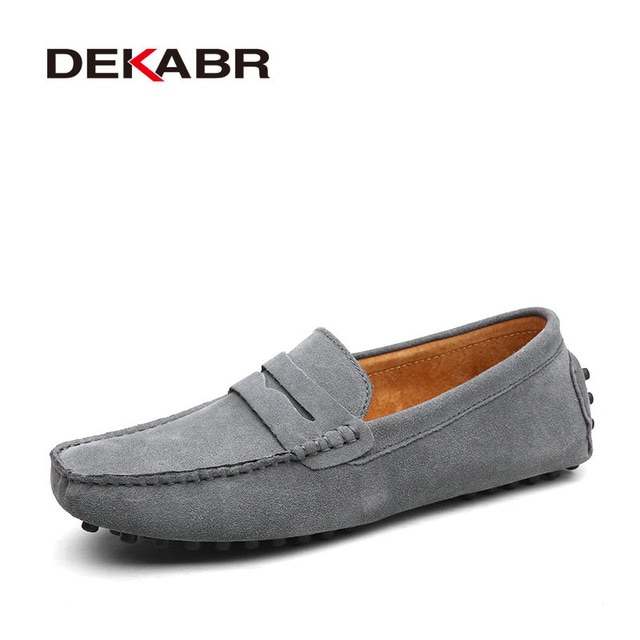 Moccasins Men Loafers High Quality Genuine Leather Shoes Men Flats Lightweight Driving Shoes image 14