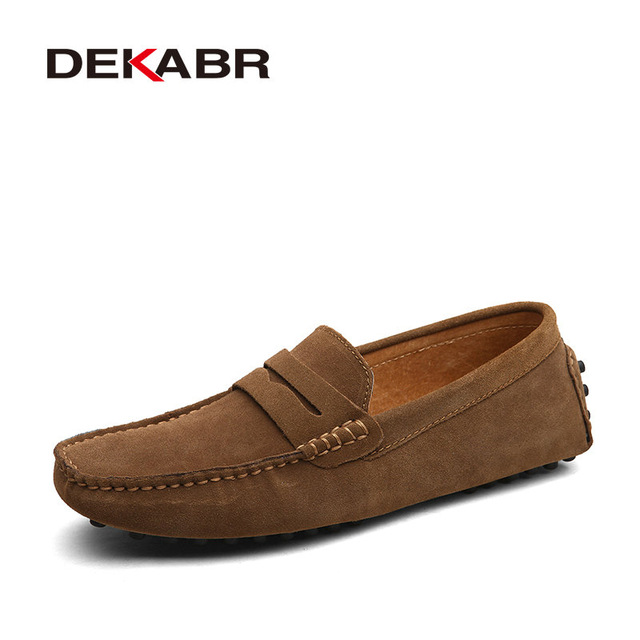 Moccasins Men Loafers High Quality Genuine Leather Shoes Men Flats Lightweight Driving Shoes image 18