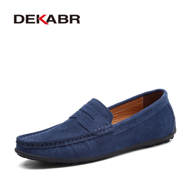 Moccasins Men Loafers High Quality Genuine Leather Shoes Men Flats Lightweight Driving Shoes image 6