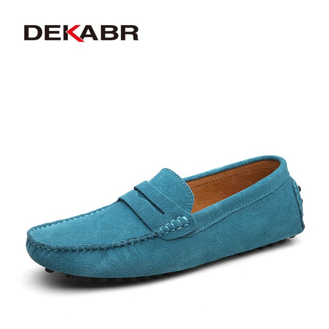 Moccasins Men Loafers High Quality Genuine Leather Shoes Men Flats Lightweight Driving Shoes image 15