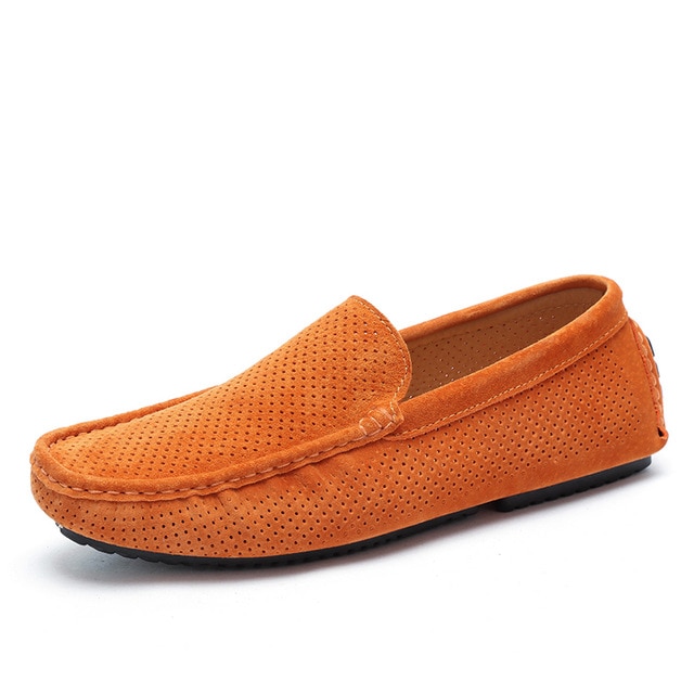 Summer Men Loafers Genuine Leather Casual Shoes Slip On Driving Shoes image 3