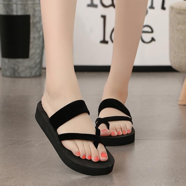 Women Summer Non-slip Platform Shoes Wedges High Heel Woman Outdoor Beach Slippers Sandals image 3