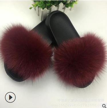 Faux Fur Slippers Women image 8