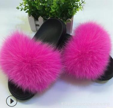 Faux Fur Slippers Women image 4