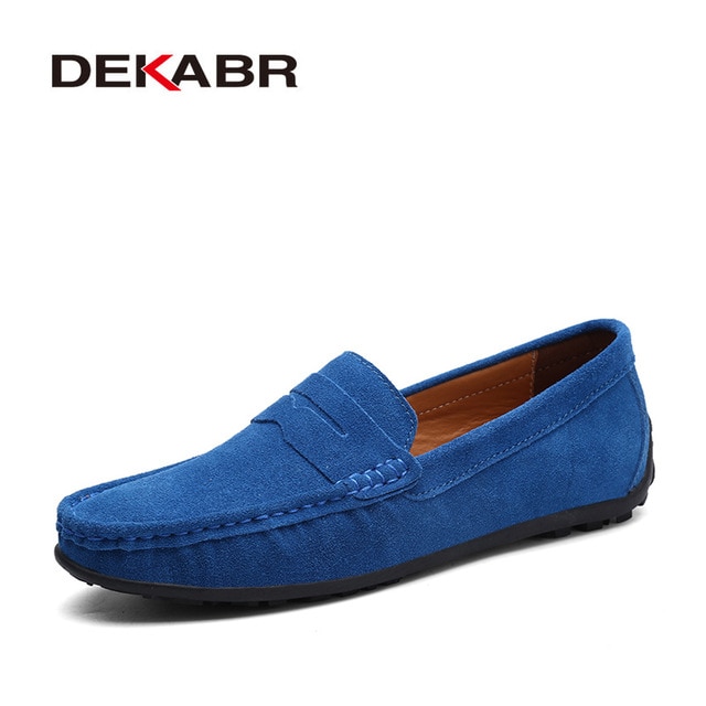 Moccasins Men Loafers High Quality Genuine Leather Shoes Men Flats Lightweight Driving Shoes image 4