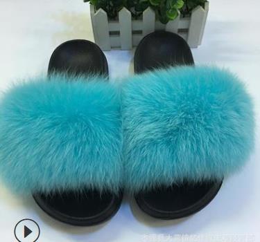 Faux Fur Slippers Women image 3