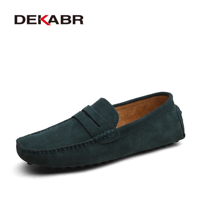 Moccasins Men Loafers High Quality Genuine Leather Shoes Men Flats Lightweight Driving Shoes image 10