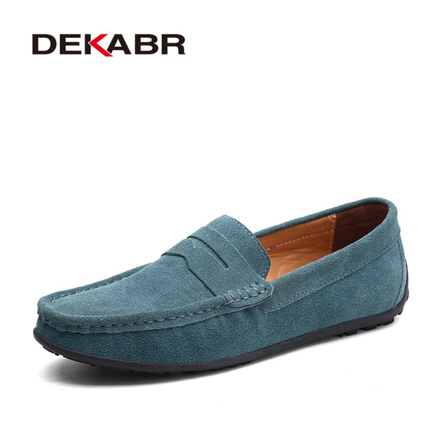 Moccasins Men Loafers High Quality Genuine Leather Shoes Men Flats Lightweight Driving Shoes image 8