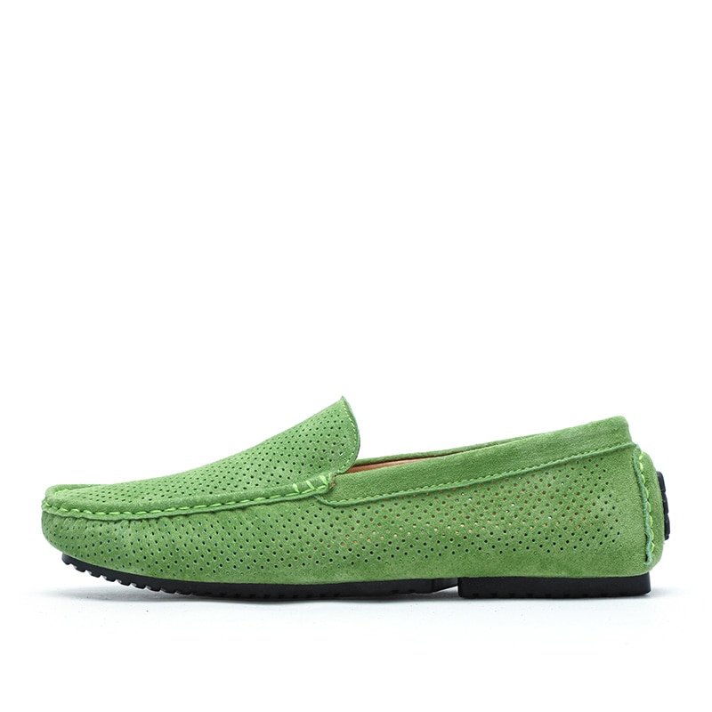 Summer Men Loafers Genuine Leather Casual Shoes Slip On Driving Shoes image 9