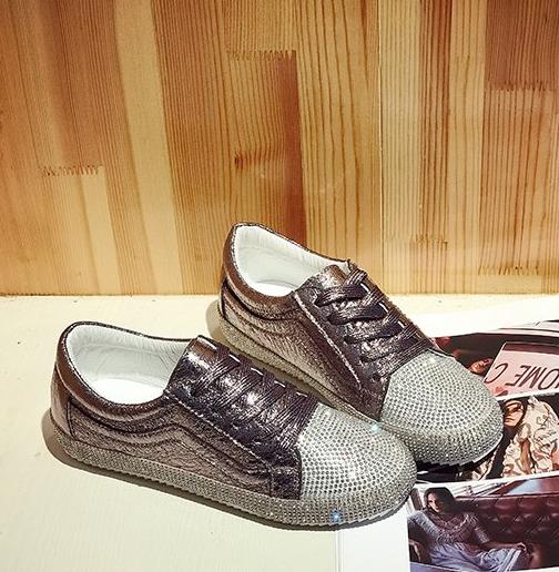 Sneakers Women Flats Golden Silver Shoes Rhinestone Bling Casual Shoes Korean Luxury Creepers Superstar Shoes Streetwear image 13