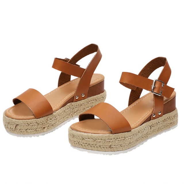 Leopard Wedges Sandals For Women High Heels Summer Shoes image 4