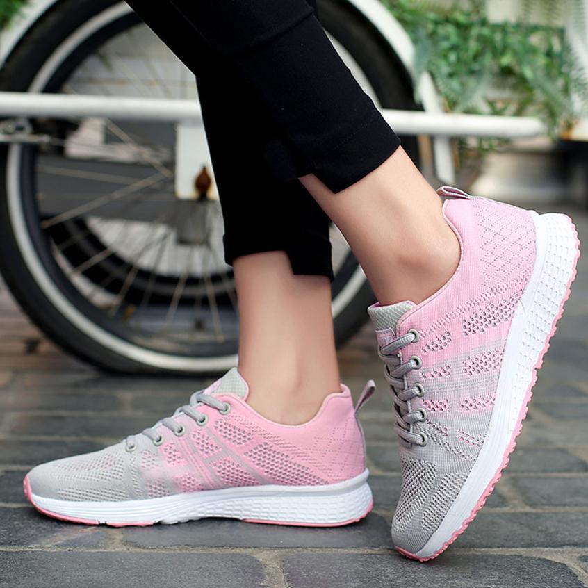 Sport Women Cushion Sports Shoes Outdoor Breathable Rose Mesh Sneakers image 5
