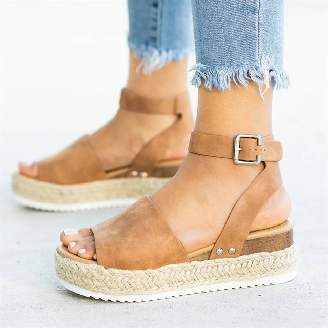 Leopard Wedges Sandals For Women High Heels Summer Shoes image 14