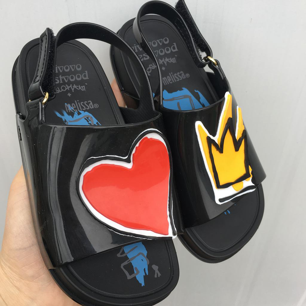 Crown and Red Heart Mini Sandals Summer Rain Shoes Jelly Shoe image 7