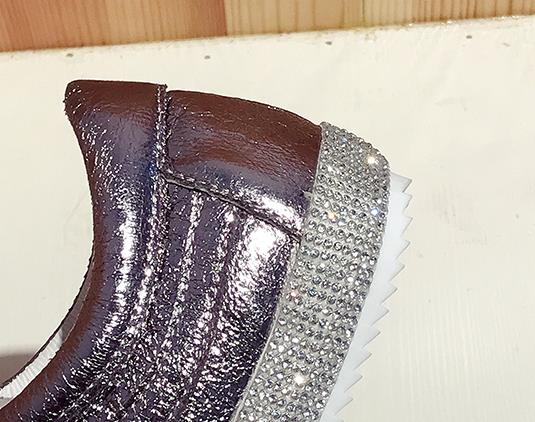 Sneakers Women Flats Golden Silver Shoes Rhinestone Bling Casual Shoes Korean Luxury Creepers Superstar Shoes Streetwear image 11