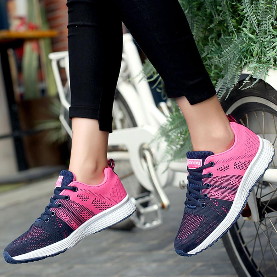 Sport Women Cushion Sports Shoes Outdoor Breathable Rose Mesh Sneakers image 9