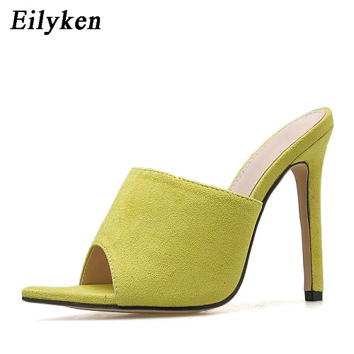 Pointed Stiletto High Heel 12.5CM Slippers Sandals Rubber Sole Woman Shoes image 5