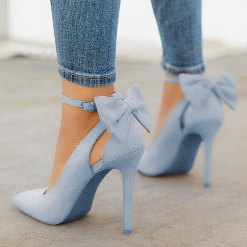 Women High Heels Brand Pumps Women Shoes Pointed Toe Buckle Strap Butterfly Summer Sexy Party Shoes Wedding Shoes image 10
