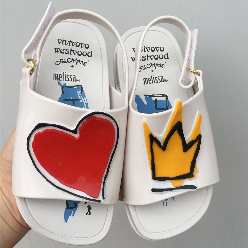 Crown and Red Heart Mini Sandals Summer Rain Shoes Jelly Shoe image 8