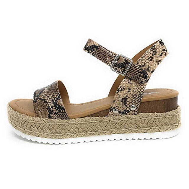 Leopard Wedges Sandals For Women High Heels Summer Shoes image 3