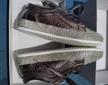 Sneakers Women Flats Golden Silver Shoes Rhinestone Bling Casual Shoes Korean Luxury Creepers Superstar Shoes Streetwear image 9