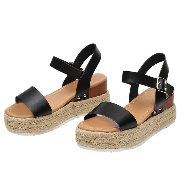 Leopard Wedges Sandals For Women High Heels Summer Shoes image 5